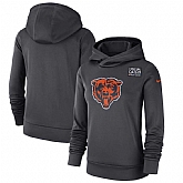 Women Chicago Bears Anthracite Nike Crucial Catch Performance Hoodie,baseball caps,new era cap wholesale,wholesale hats